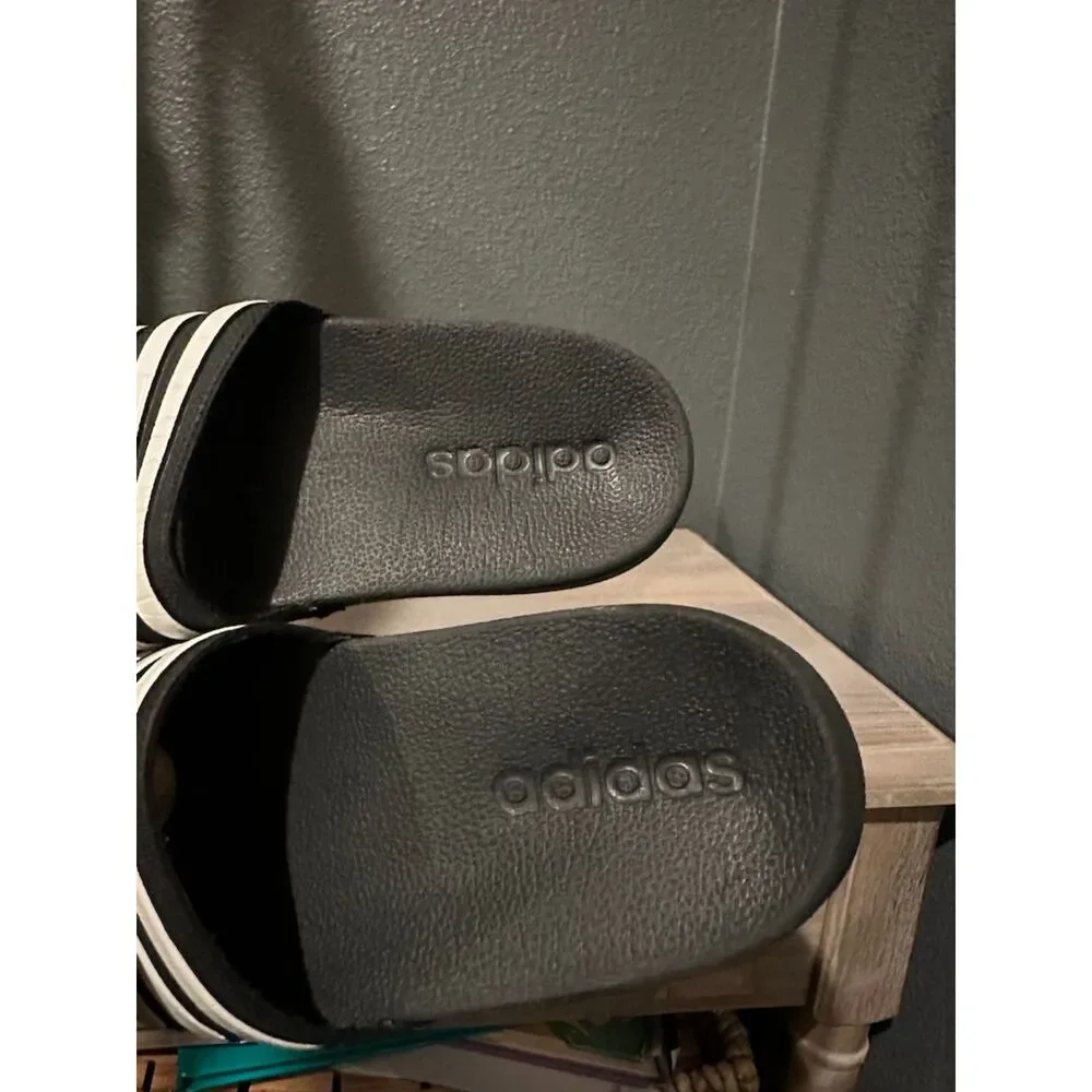 Adidas Adilette Black Shower Slides-Sandals for Kids Size 11K